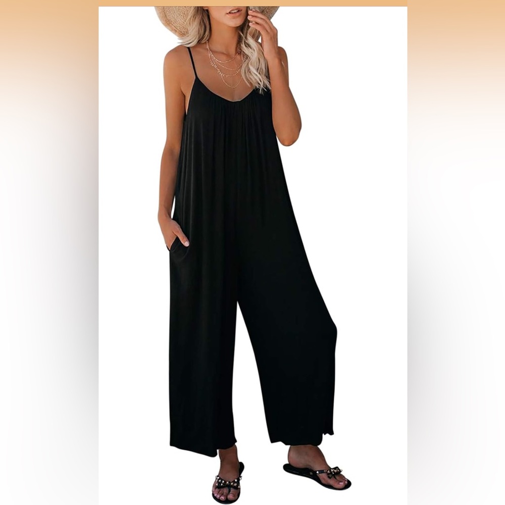 Dokotoo Black Sleeveless Jumpsuit Romper 2x